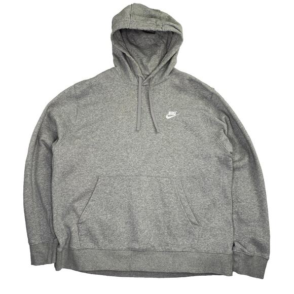 Nike Hoodie Mens XL Gray Pullover Sweatshirt Swoosh - Picture 1 of 2